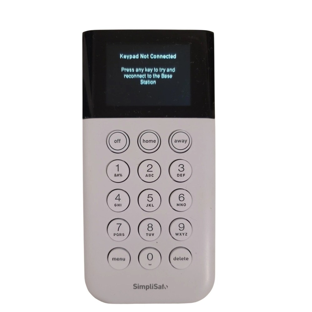 SimpliSafe SSKP3-W Keypad White Wireless Touch-to-Wake Home Security GEN 3